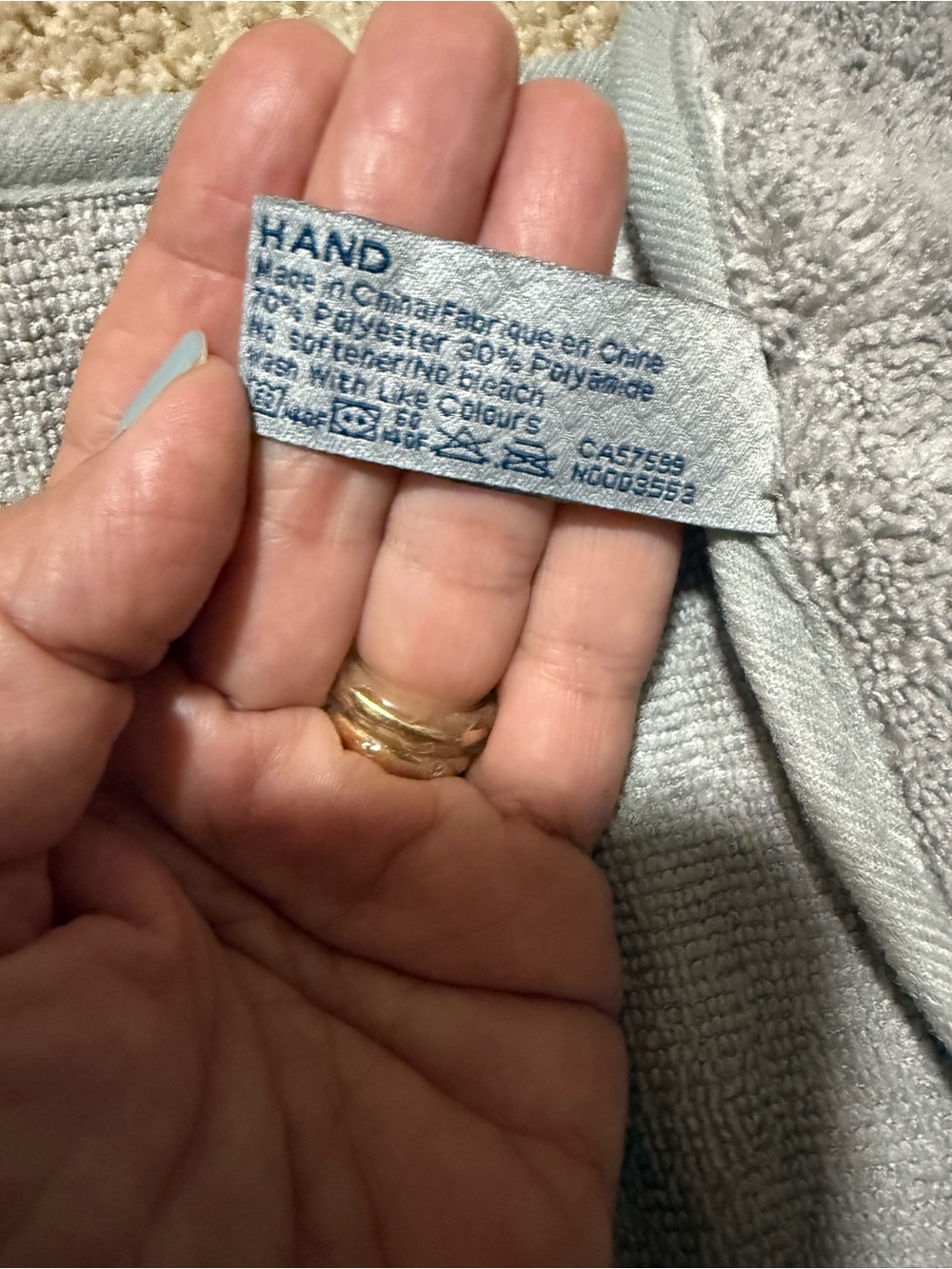 Norwex Gray Microfiber Hand Towel - Picture 4 of 4